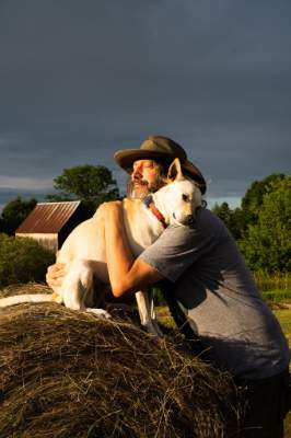 Tom Green with his dog